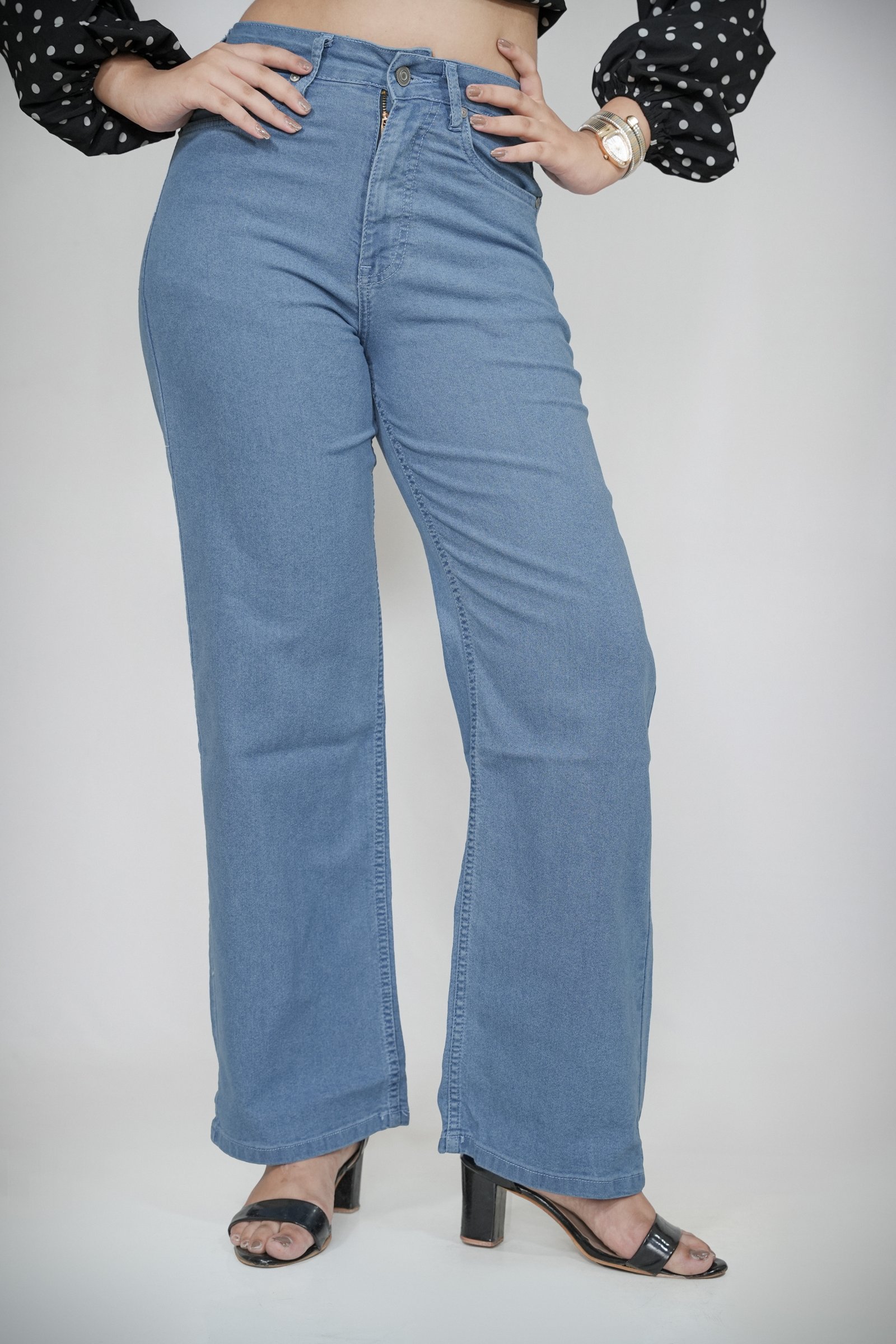 BelleGirl Straight Fit Jeans - Light blue Wash