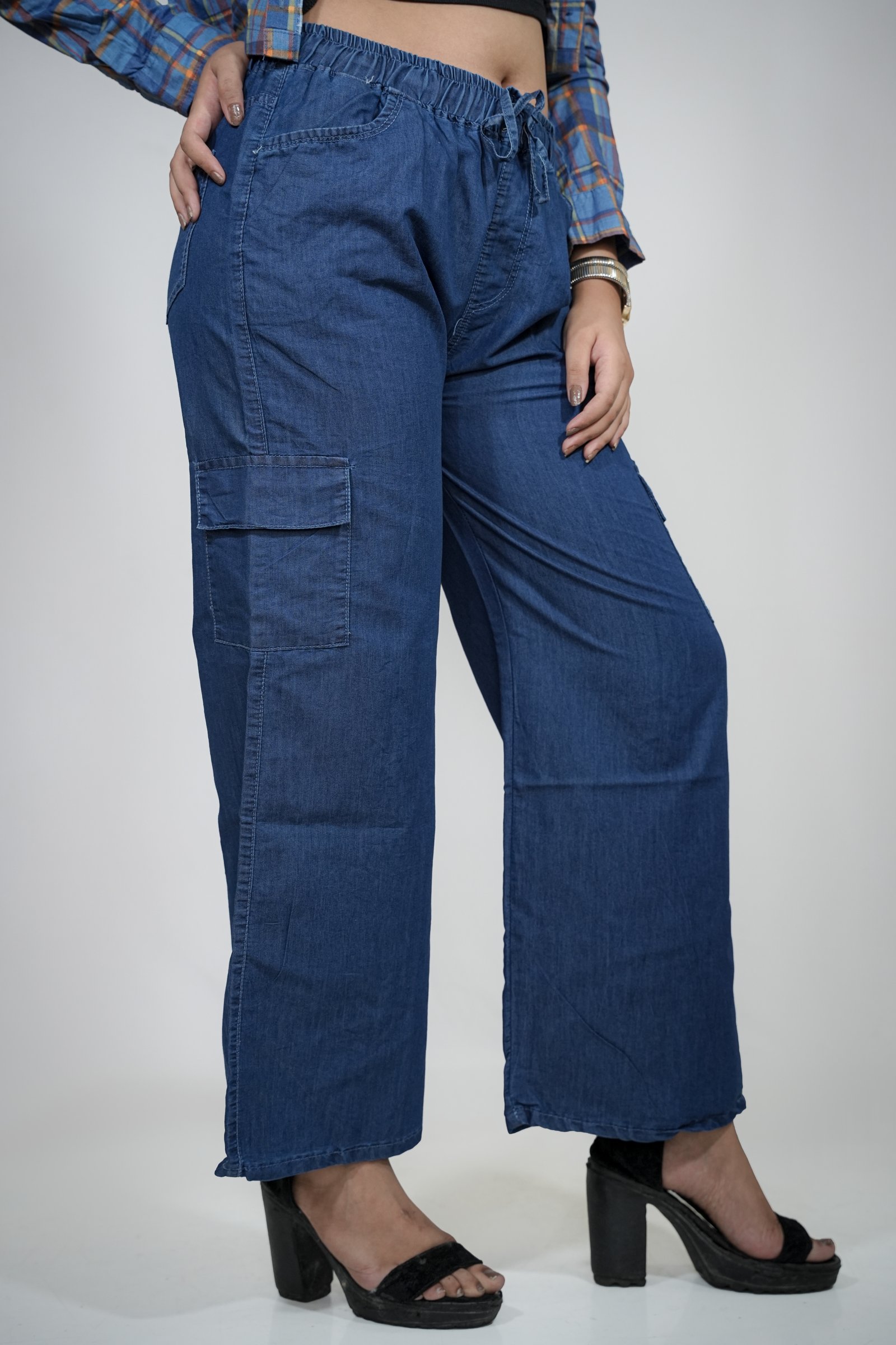 BelleGirl Wide Leg Jeans -  Blue